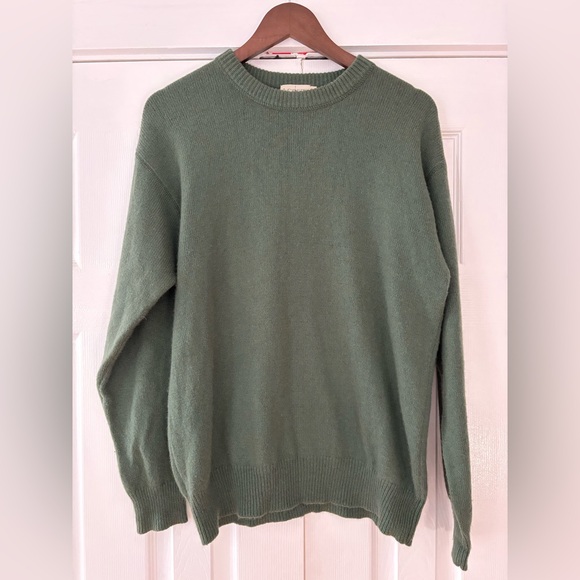 J. Crew Other - J. Crew Vintage Olive‎ Cashmere Cotton Blend Crewneck Sweater Size Small EUC